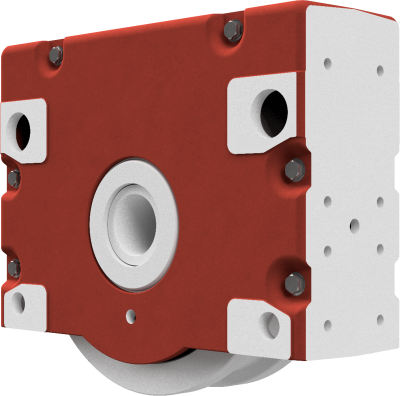 Wheel block RBA 500 x 110, driven, form 1 - double-sided wheel flange