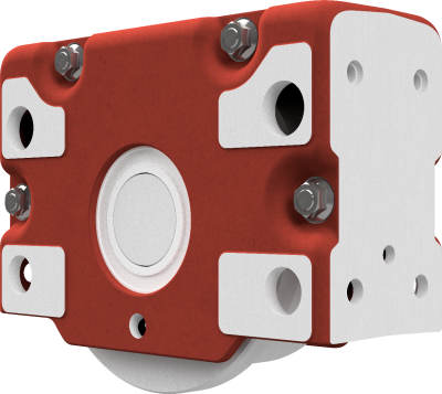 Wheel block RBN 250 x 87,5, non-driven, reinforced design, single wheel flange 22,5 mm width, form 2 or 3 - single wheel flange
