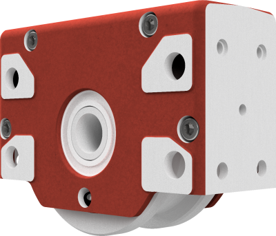 Wheel block RBA 160 x 47, driven, form 1 - double-sided wheel flange