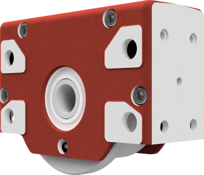 Wheel block RBA 160 x 67, driven, single wheel flange 20 mm width, form 2 - single wheel flange on the drive side