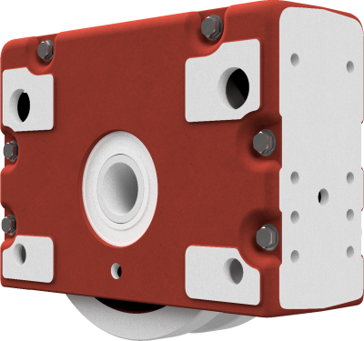 Wheel block RBA 400 x 110, driven, form 1 - double-sided wheel flange