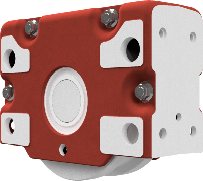 Wheel block RBN 250 x 55, non-driven, reinforced design, form 1 - double-sided wheel flange