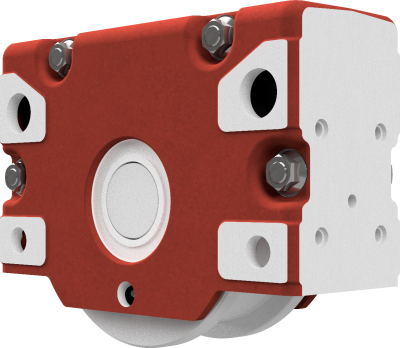 Wheel block RBN 200 x 55, non-driven, form 1 - double-sided wheel flange