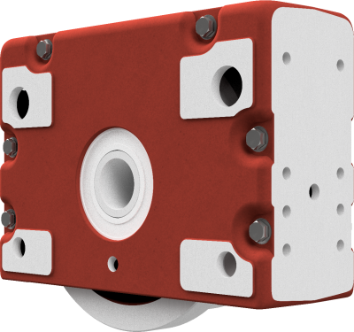 Wheel block RBA 400 x 117,5, driven, single wheel flange 37,5 mm width, form 2 - single wheel flange on the drive side