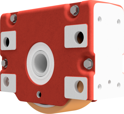 Wheel block RBA 315, driven, form 8 - with vulkollan press-on tyres