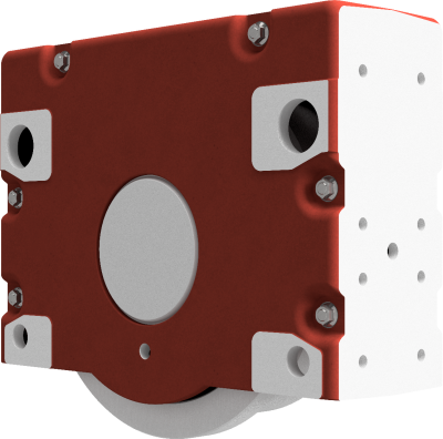 Wheel block RBN 500 x 130, non-driven, single wheel flange 40 mm width, form 2 or 3 - single wheel flange