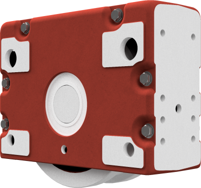 Wheel block RBN 400 x 110, non-driven, form 1 - double-sided wheel flange
